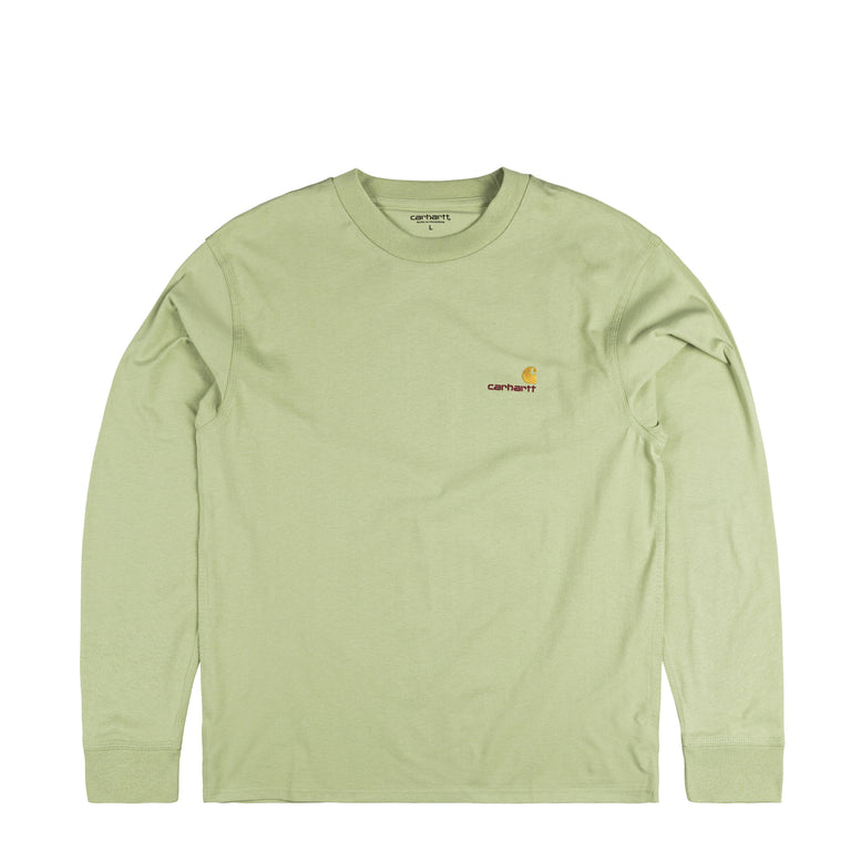 Carhartt WIP American Script Longsleeve T-Shirt - M / Pale Olive