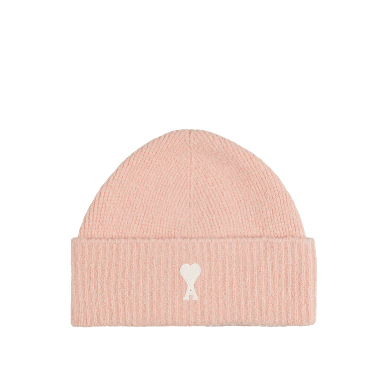AMI Paris Striped Ami De Coeur Alpaca Beanie