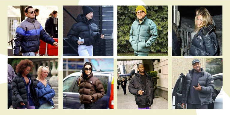 Celebrities in puffer jackets