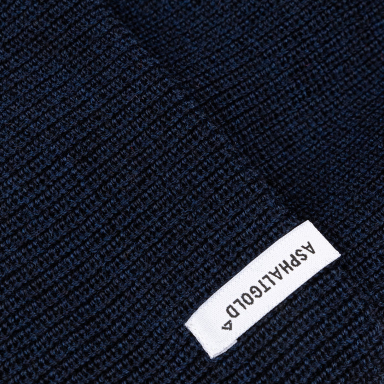 Asphaltgold Ribbed Merino Beanie