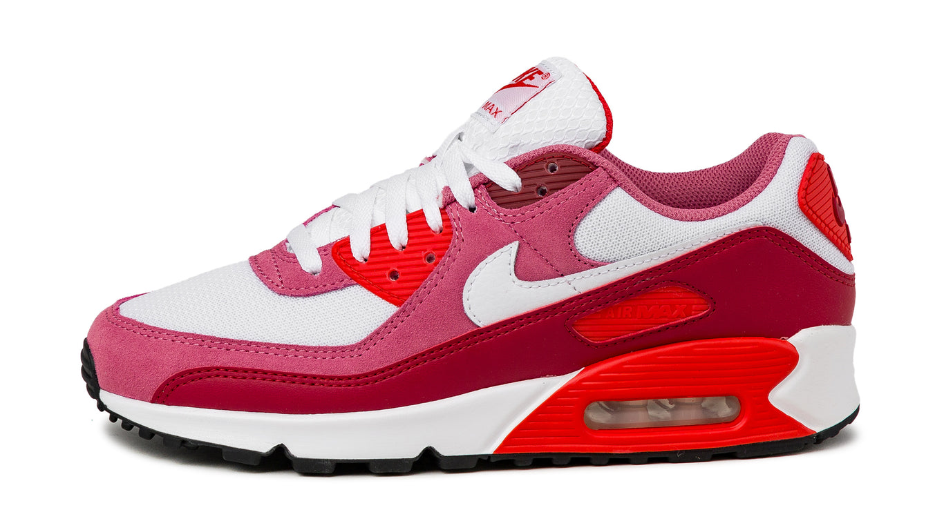 pink and red nike airmax