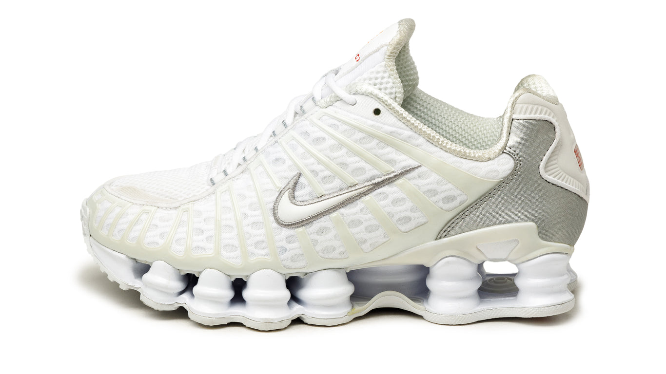 Nike Wmns Shox TL White White Metallic Silver Max Orange