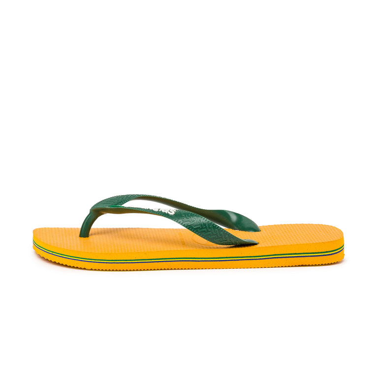 Havaianas Brasil Logo - 45-46 / Yellow / Green
