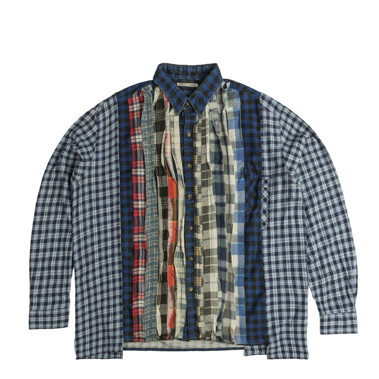 Needles *Rebuild By* Flannel Ribbon Wide Shirt