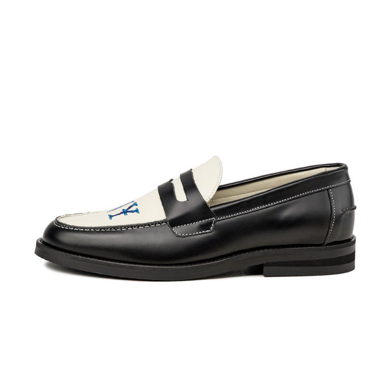 Duke + Dexter Wilde Penny Loafer *NY* - 41 / Black / White
