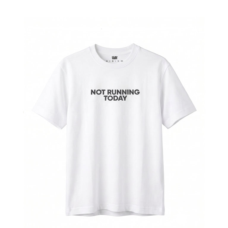 Bad Habits Not Running Today T-Shirt - S / White / Black - 1