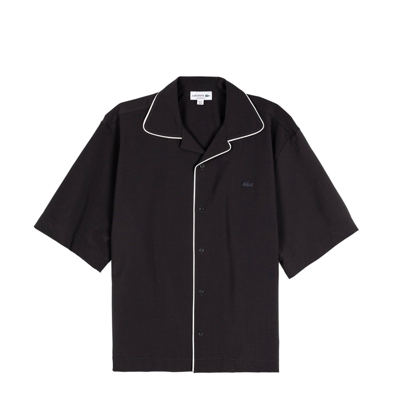 Lacoste Short Sleeved Wool Shirt - 39 / Dark Grey
