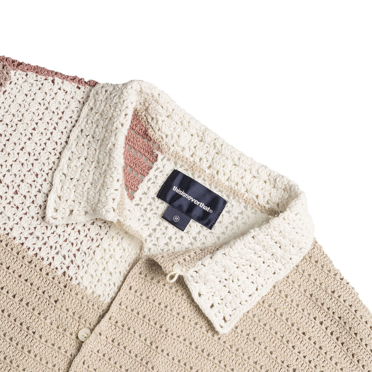 thisisneverthat Block Crochet Knit Shirt