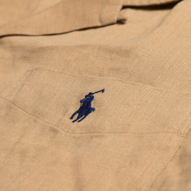 Polo 100 % coton à motif spatial du 2 au 7 ans Classic Fit Linen Camp Shirt