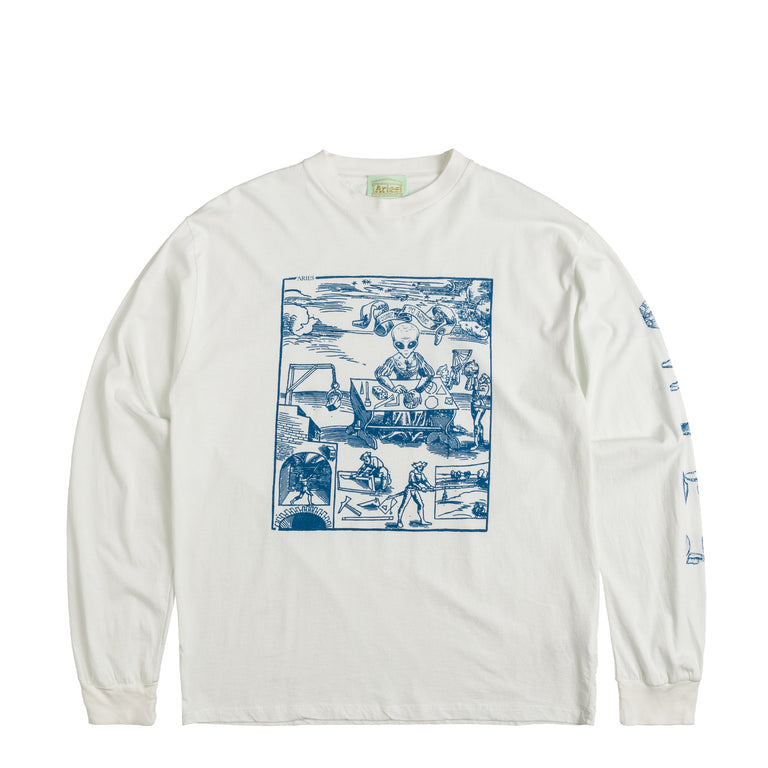 Aries Alien Woodcut Longsleeve Tee