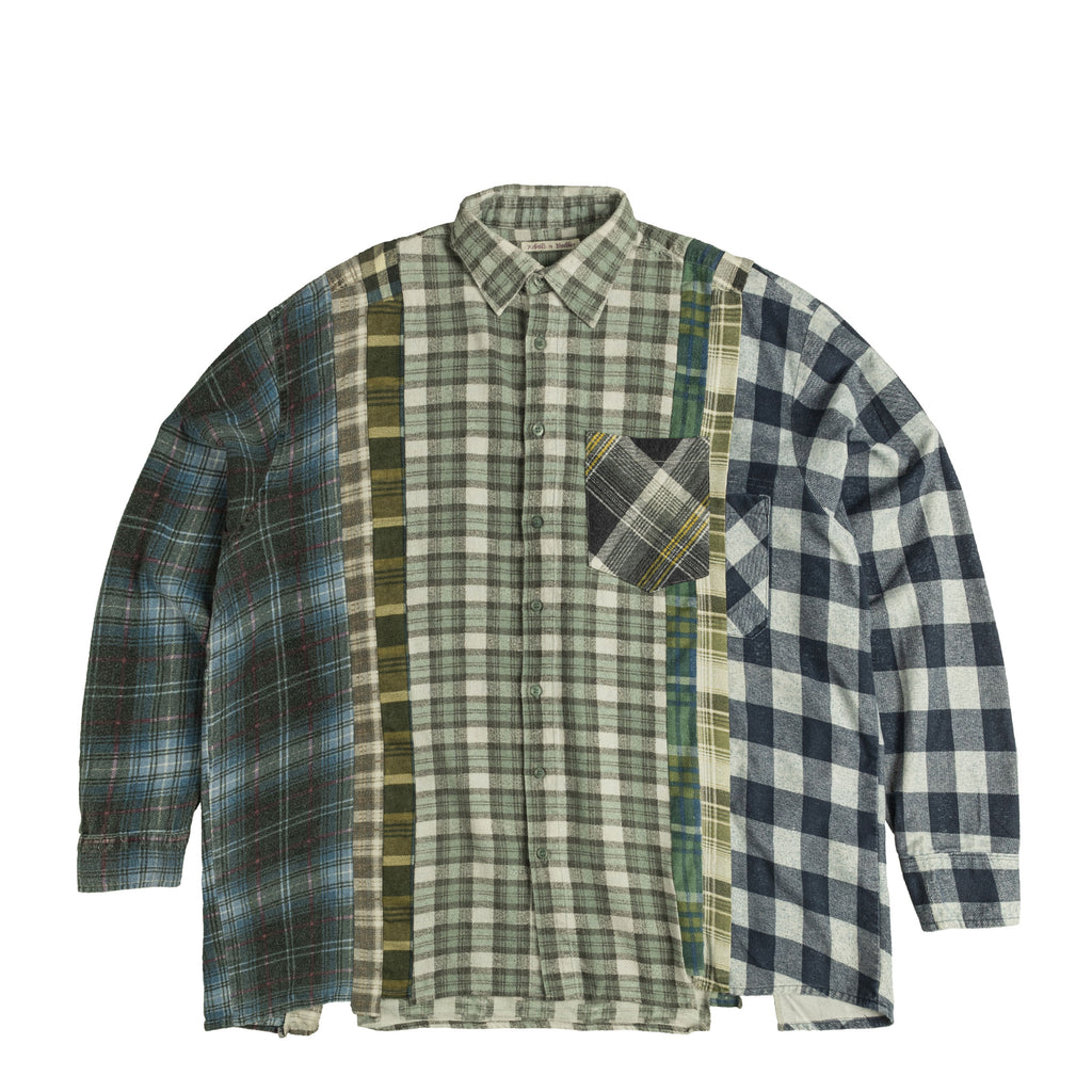 Needles *Rebuild By* Flannel 7 Cuts Wide Shirt | Apparel