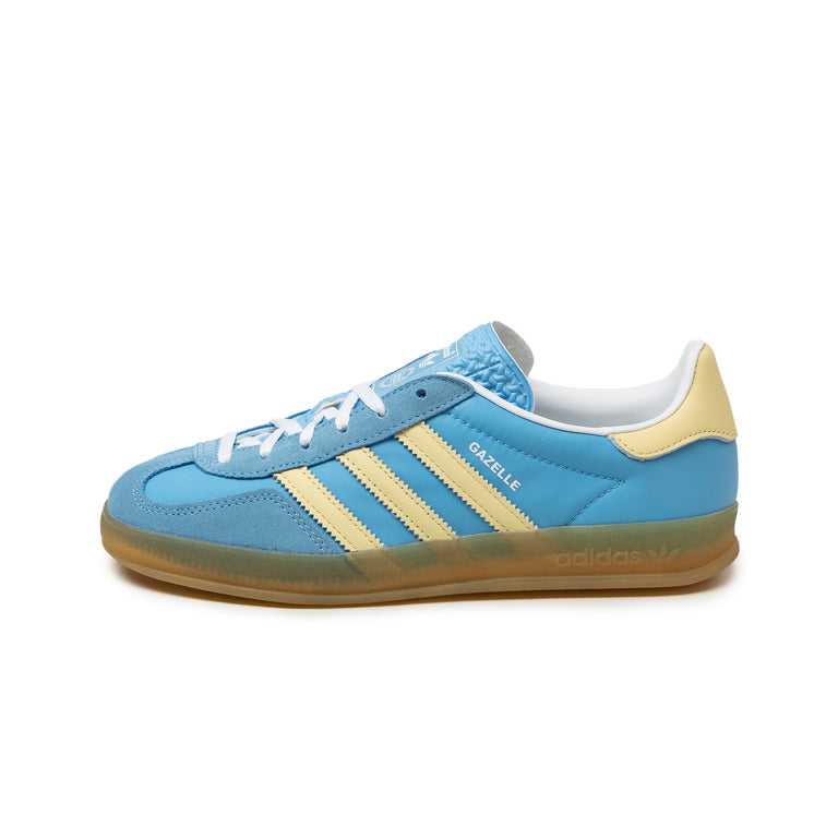 151193682f55631c940aa3d804296b1d546a7e43 IE2960 Adidas india Gazelle Indoow W Semi Blue Almost Yellow Footwear White os 1 768x768
