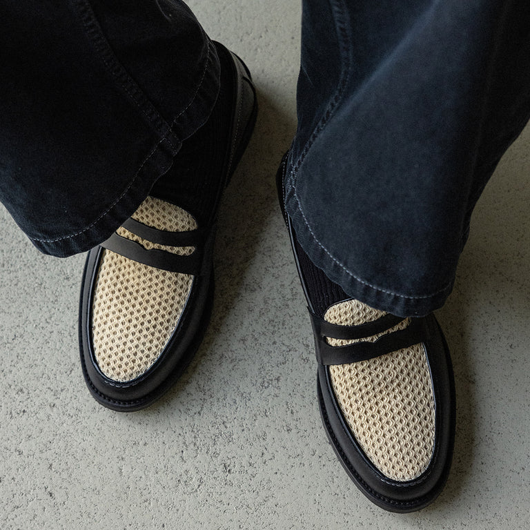 Duke + Dexter Wilde Rattan Loafer onfeet