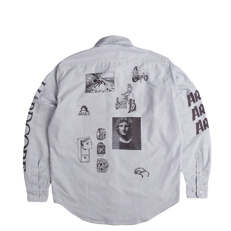 Aries Graphic Overprinted Oxford Shirt