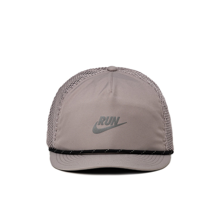 Nike	Pro Dri-Fit Unstructured Swoosh Run Cap - S/M / College Grey / Anthracite / Reflective Silver
