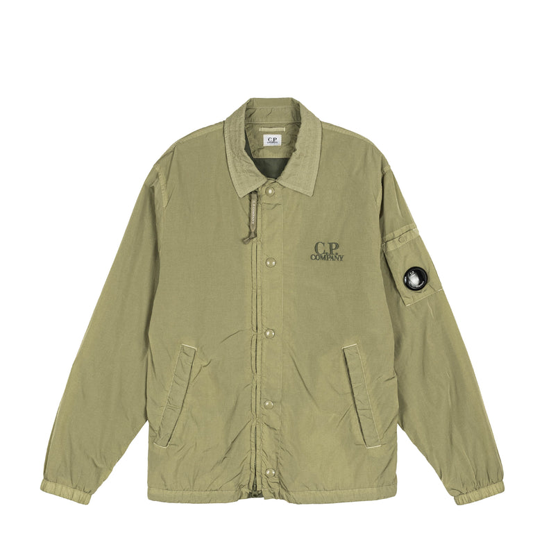 C.P. Company Chrome-R Zipped Lens Overshirt - L / Moss Gray
