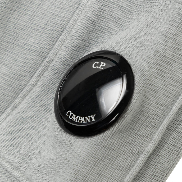 C.P. Company	Malfilè Fleece Lens Half Zip Sweatshirt - M / Silver Blue - 3