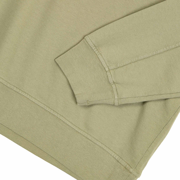 C.P. Company Light Fleece Crewneck Sweatshirt - M / Moss Gray - 3