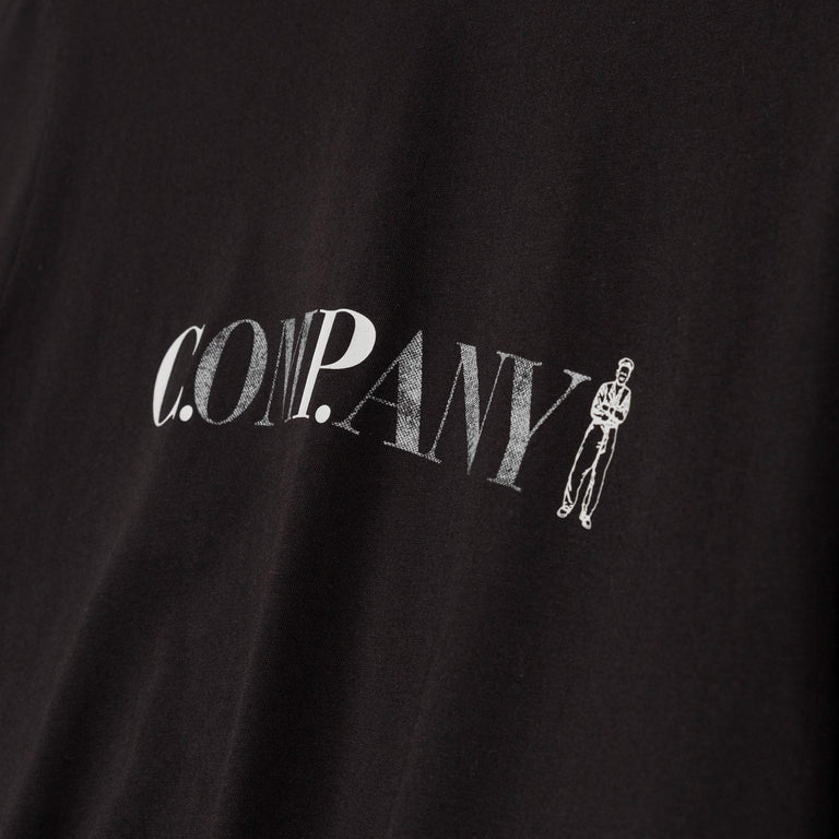 C.P. Company	30/1 Jersey Short Sleeve Chest Logo T-Shirt - L / Black - 3