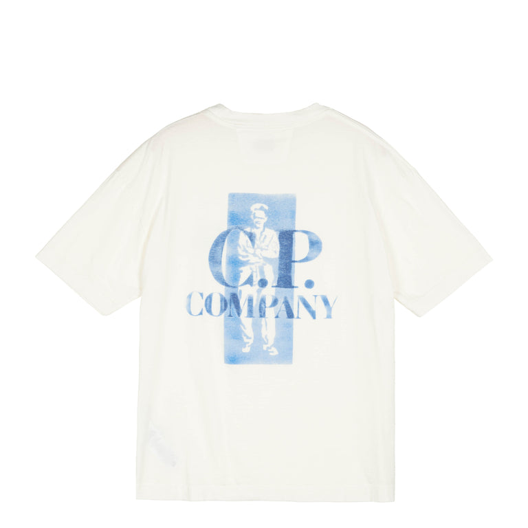 C.P. Company Jersey Comfort Logo T-Shirt - XXL / Gauze White
