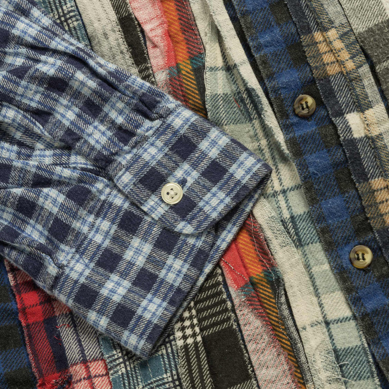 Needles *Rebuild By* Flannel Ribbon Wide Shirt