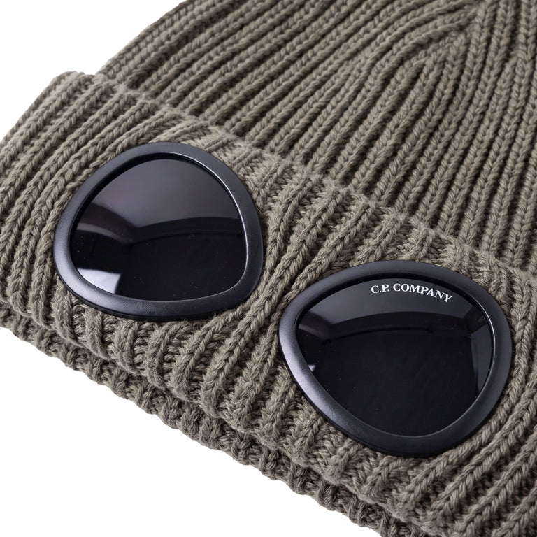 C.P. Company Extra Fine Merino Wool Knit Goggle Beanie - 2

