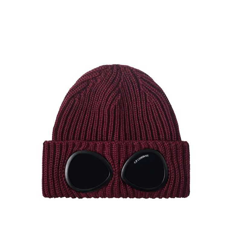 C.P. Company Extra Fine Merino Wool Knit Goggle Beanie - 1