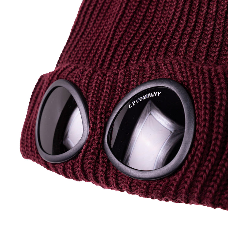 C.P. Company Extra Fine Merino Wool Knit Goggle Beanie - 2