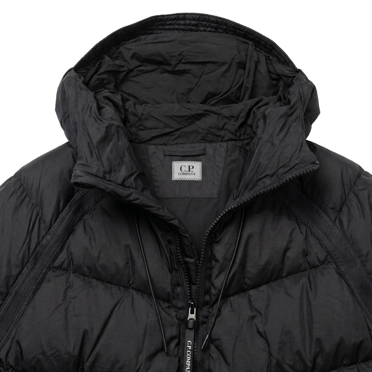 C.P. Company Down Shield Lens Hooded Puffer - S / Black - 3