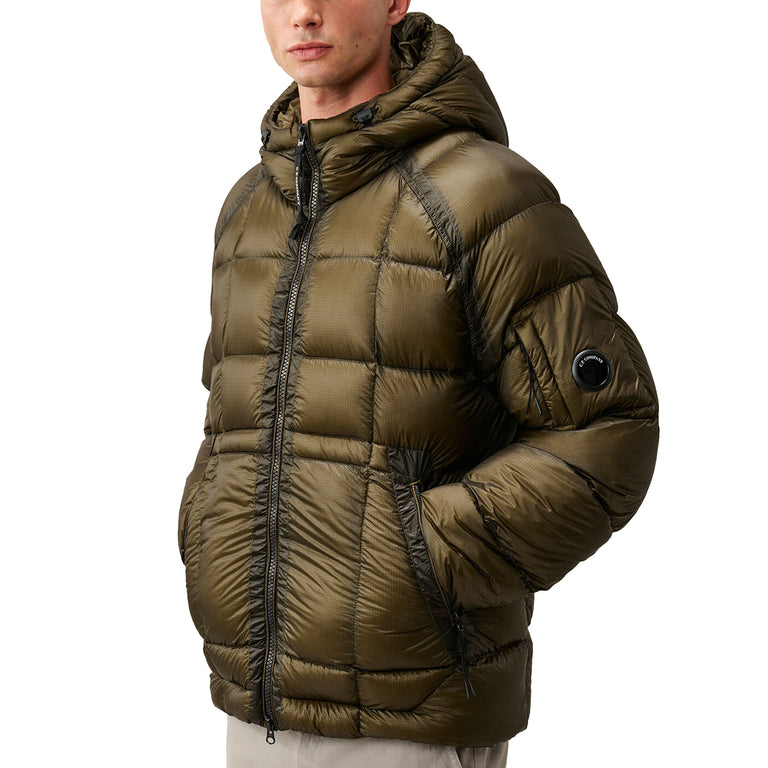 C.P. Company D.D. Shell Hooded Down Jacket - M / Ivy Green - 2
