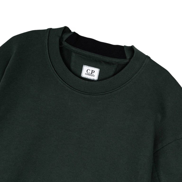 C.P. Company Diagonal Raised Fleece Crew Neck Lens Sweatshirt - L / Ponderosa Pine - 2