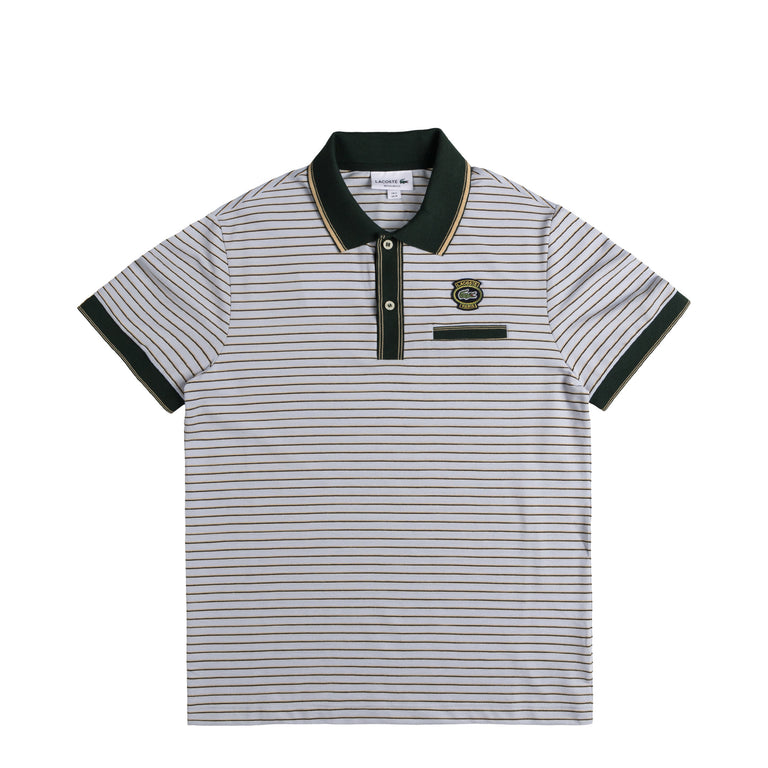 Lacoste Striped Cotton Pique Heritage Badge Polo