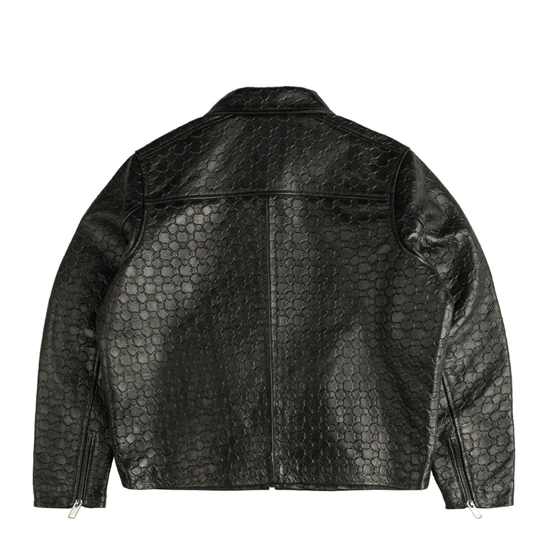 Daily Paper Silence Monogram Leather Jacket