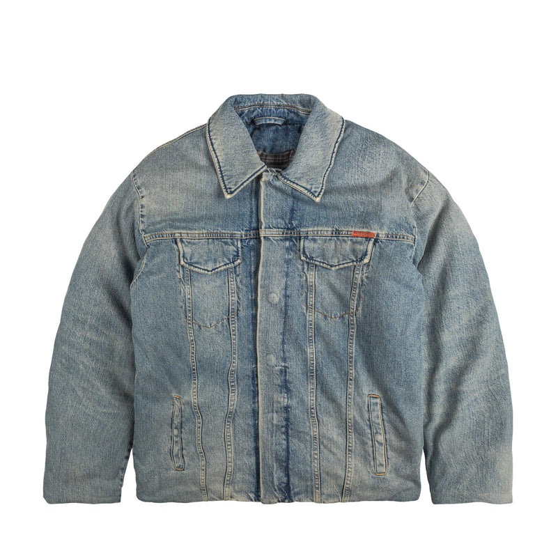Martine Rose Padded Denim Jacket - XS / Blue Patchwork Wash
