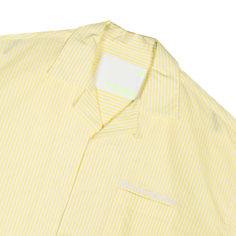 New Amsterdam Surf Association Wijk Shirt Short Sleeves - L / Yellow / Stripe - 2