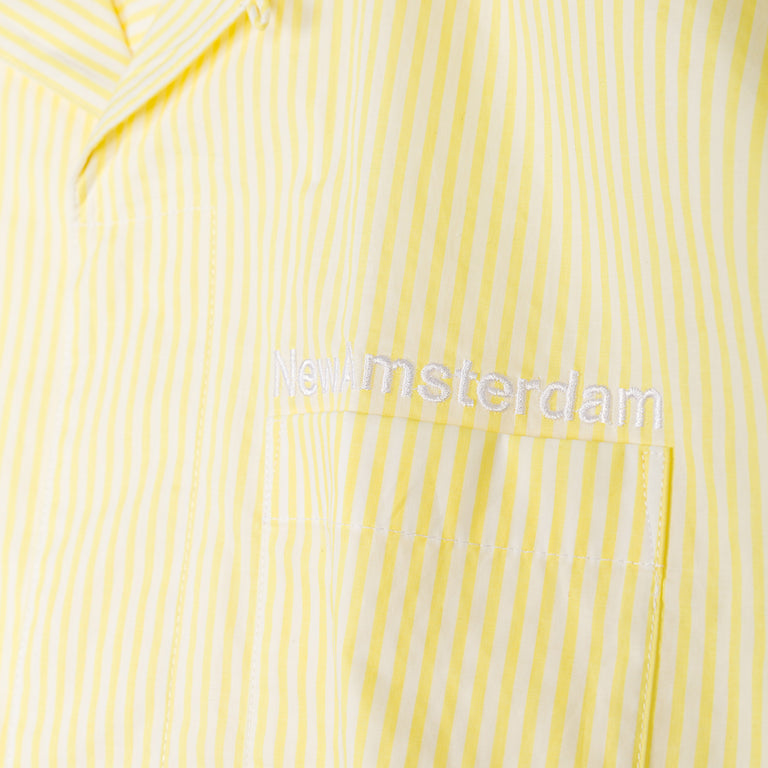 New Amsterdam Surf Association Wijk Shirt Short Sleeves - L / Yellow / Stripe - 3