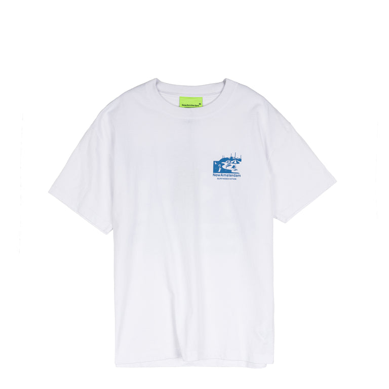 New Amsterdam Surf Association Beach Sign Tee - S / White - 2