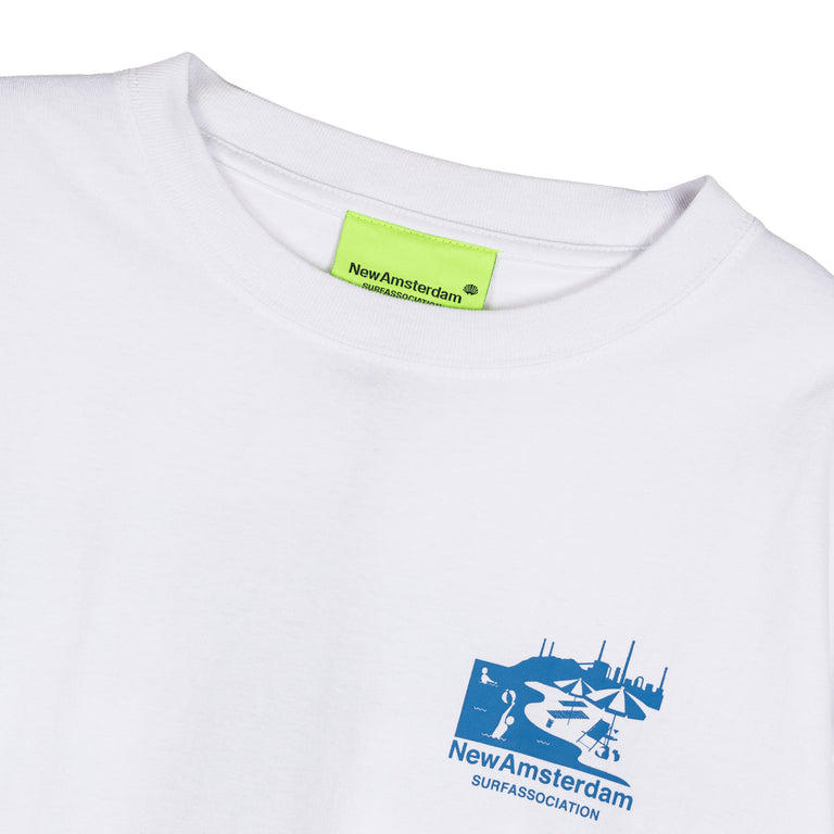 New Amsterdam Surf Association Beach Sign Tee - S / White - 3