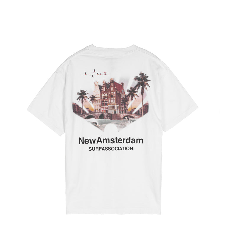 New Amsterdam Surf Association Tropical Tee - L / White
