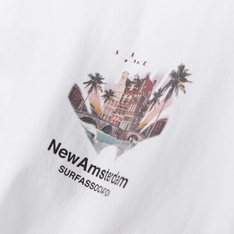 New Amsterdam Surf Association Tropical Tee - L / White - 4