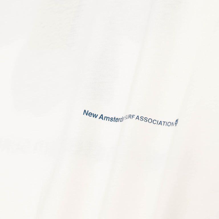 New Amsterdam Surf Association Hibiscus Tee - XL / Washed White - 3