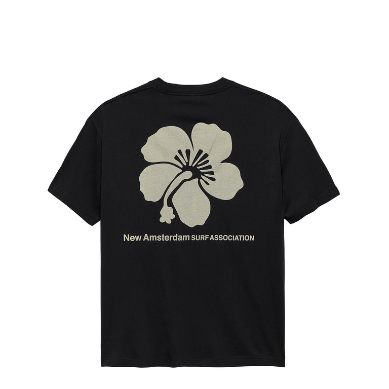 New Amsterdam Surf Association Hibiscus Tee - S / Black
