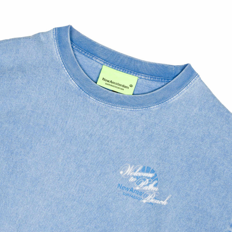 New Amsterdam Surf Association Welcome To Palmbeach Tee - L / Blue - 3