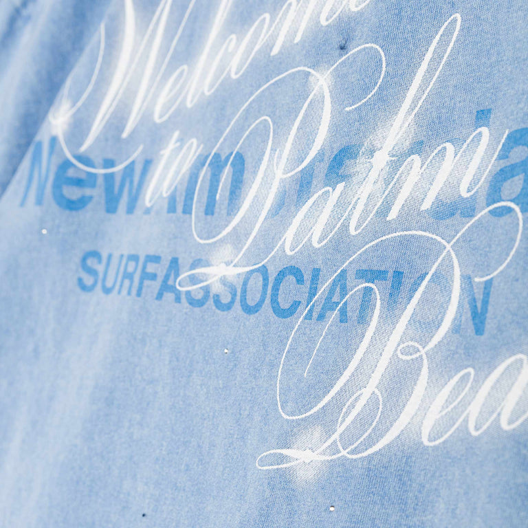 New Amsterdam Surf Association Welcome To Palmbeach Tee - L / Blue - 5