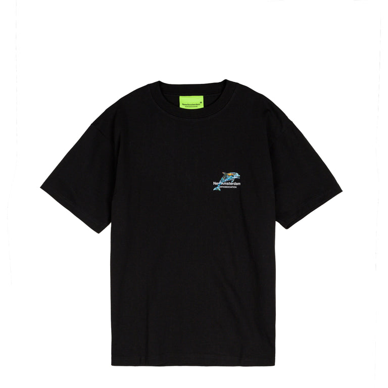 New Amsterdam Surf Association Dolphin Tee - M / Black - 2