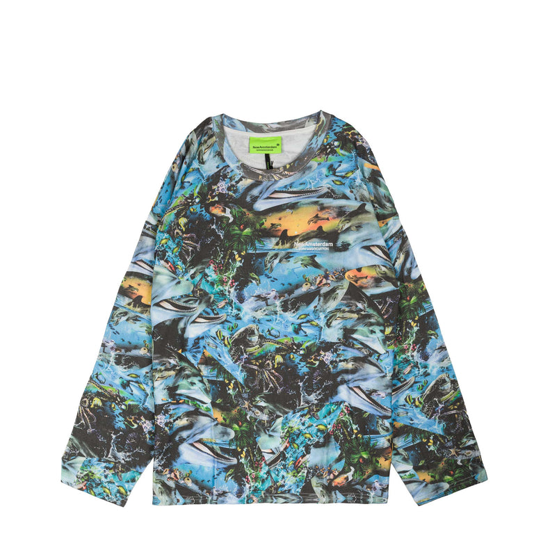New Amsterdam Surf Association Dolphin Longsleeve - L / Aop

