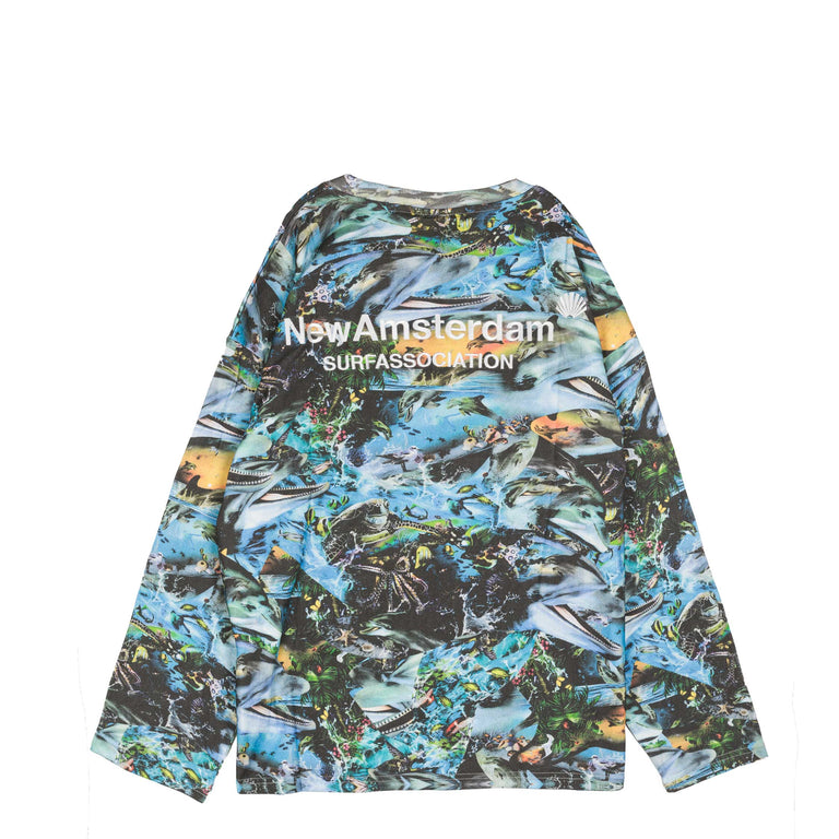 New Amsterdam Surf Association Dolphin Longsleeve - L / Aop - 2
