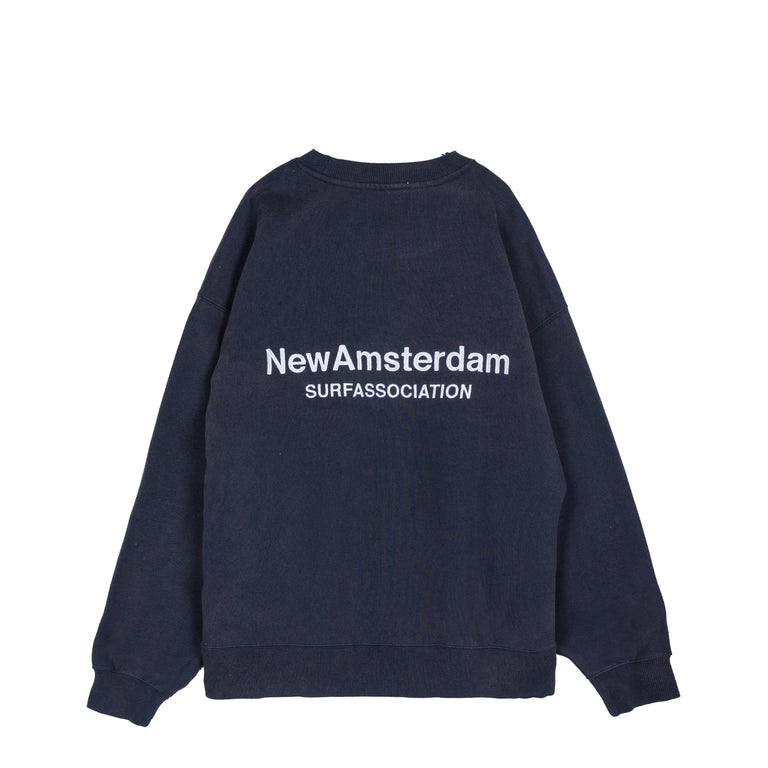 New Amsterdam Surf Association Logo Crewneck - S / Navy
