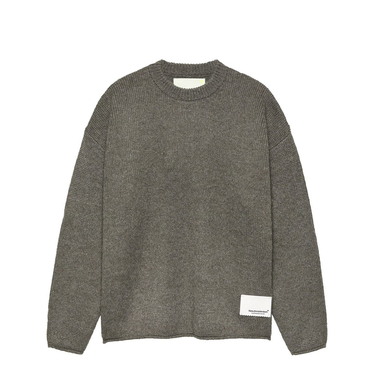 New Amsterdam Surf Association Tide Knit Pullover - S / Grey Melange - 1