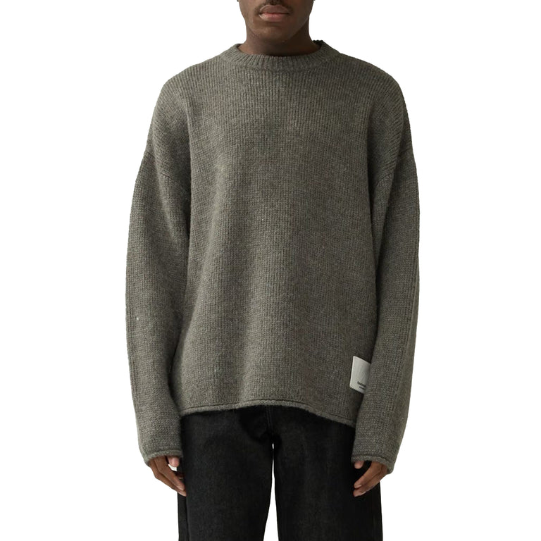 New Amsterdam Surf Association Tide Knit Pullover - S / Grey Melange - 3